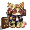 Wooden Puzzle Glasses Cat Cat Special-Shaped Puzzle Gift Piggy Bank Decompression Puzzle