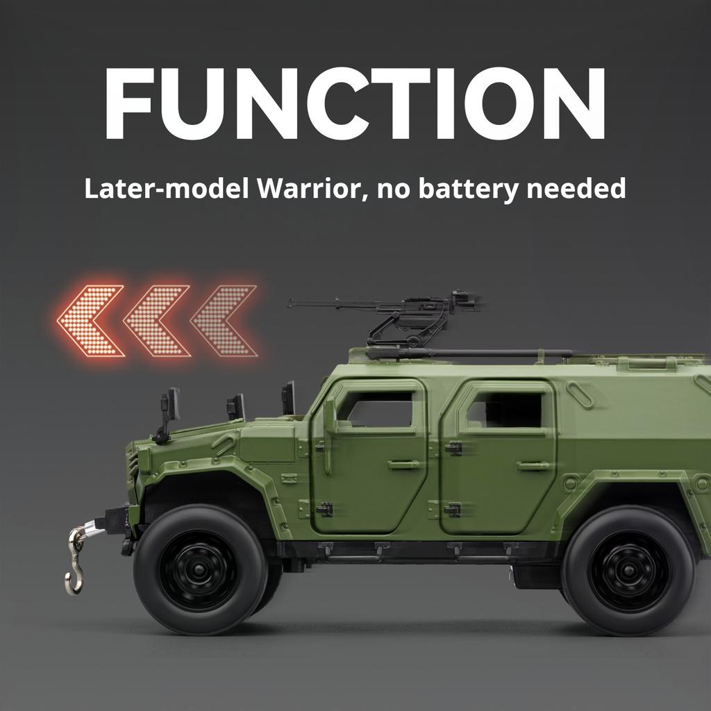 1/32 Dongfeng Mengshi Simulationslegierung Militärisches Geländepanzerfahrzeug Modell Pull-Back Sammlerstück Schreibtischornament