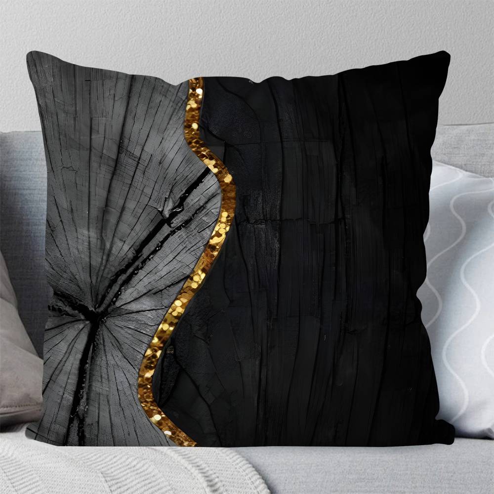 Advanced Gold Creative Annual Pillow Case Square Pillow Bedroom Sofa Leisure Comfort Cushion Car Living Room Home Decoration