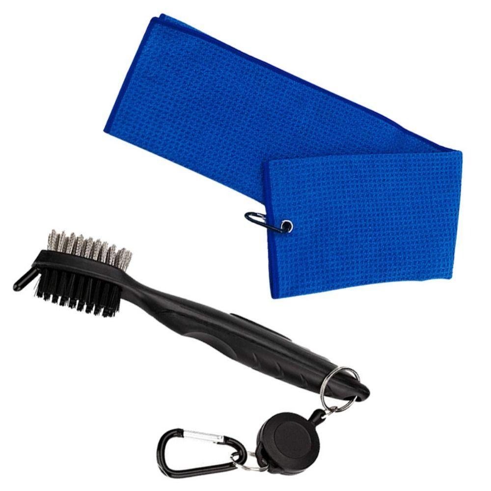 Golf Double-sided Cleaning Brush Golf Towel and Brush Head Groove Cleaner Set Golf Cleaning Set