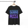 Gaming Pizza T-Shirt | 8-bit Gamer Tee | Pixel Art Graphic for Game Lovers