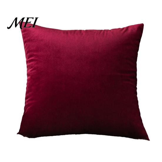 Plush Velvet Throw Pillowcase Solid Color Pillow Cover, Soft Case, 17.7x17.7 Inch Smooth Cushion Cover for Sofa, Bed, Office, Cozy Home Decor Luster