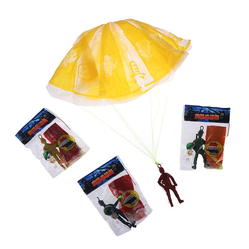 4Pcs Plastic Ejecting Parachute Toy Outdoor Soldier Hand Throwing Parachute Toy