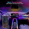 Acrylic Interior Car LED Lights with Wireless APP 6 In 1Ambient Lighting Kits Fiber Optic Strip LEDs 16 Million Colors Musicand