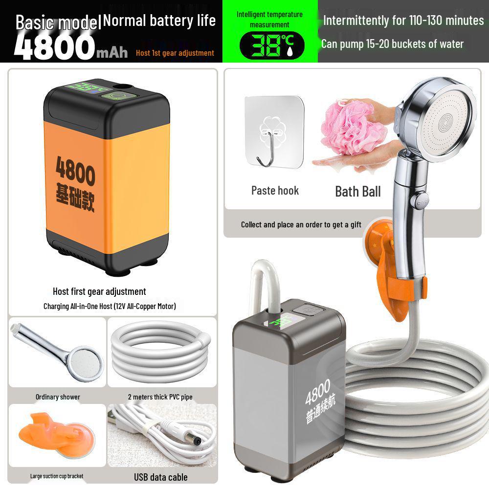 Rural Country Portable Electric Shower Head for Outdoor Use