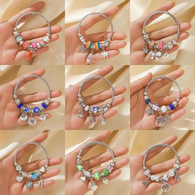 Bracelet Familial Pan Sucré Cool Coréen Arbre de Vie Étoile de Mer Arc-en-ciel Amour Décoration Quotidienne Cadeau Meilleur Ami
