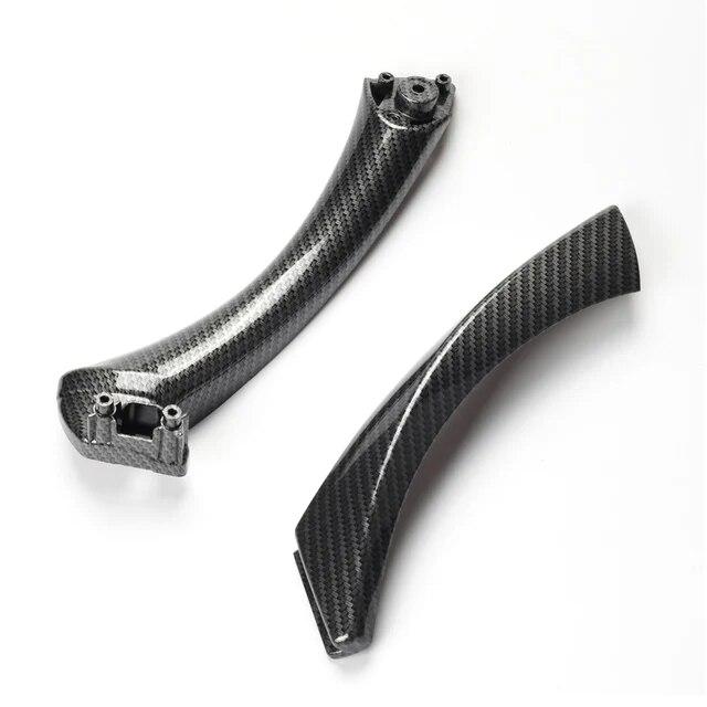 Car Interior Passenger Door Handle Pull Carbon Fiber Kit RHD LHD For BMW 3 Series E90 E91 E92 316 318 320 325 328i 2004-2012