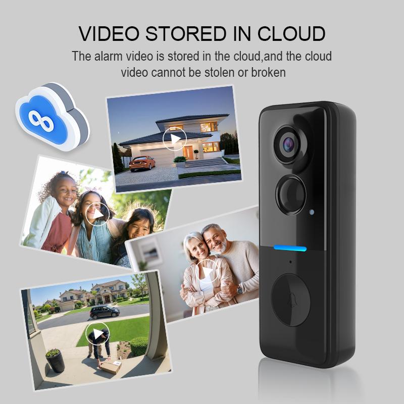 2026 Audio Intercom Night Vision Home Visual Door Bell Motion Detection Wireless Smart Doorbell Camera Two-way Video Call