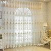1vnt LOZUJOJU Europos stiliaus prabangus trimatis siuvinėjimas permatomas tiulis permatomas užuolaidos svetainės miegamojo langų dekoravimui namų dekoras