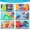 5D Diamond Painting Winter Girl and Reindeer Diamond Art DIY Craft Home Wall Decor Full Drill Kit for Christmas Holiday Decoration