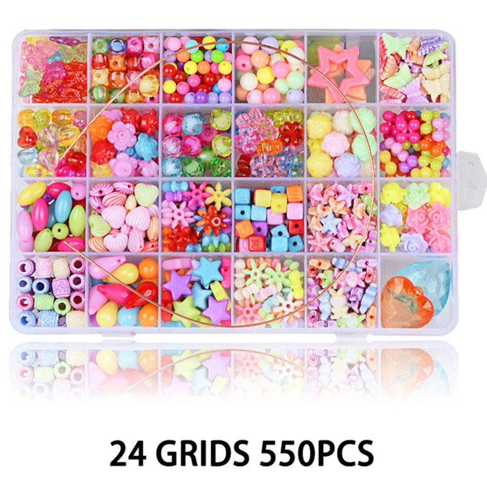 Weaving Charms Beads Children's Toy Crafts Making Loose Spacer Beads Bracelet DIY Handmade Beaded