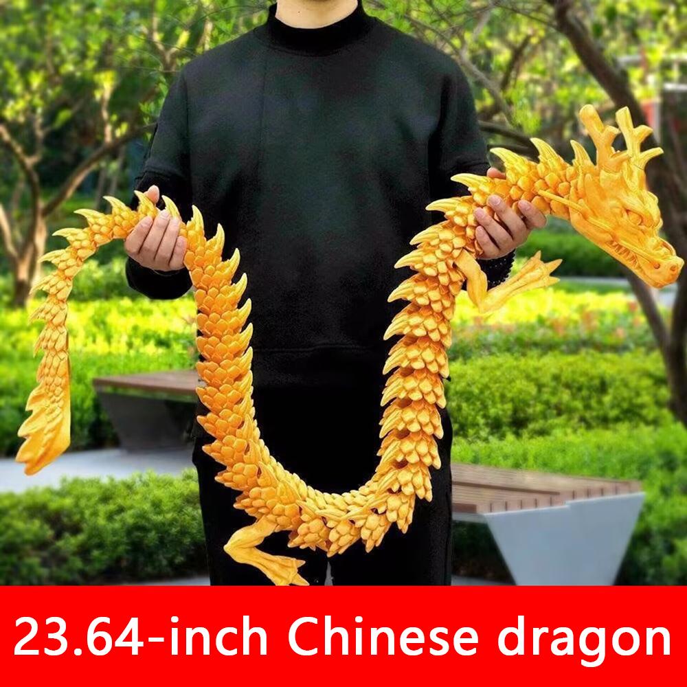 3D Printed Chinese Dragon Model - Detailed Figurine For Collection & Decor