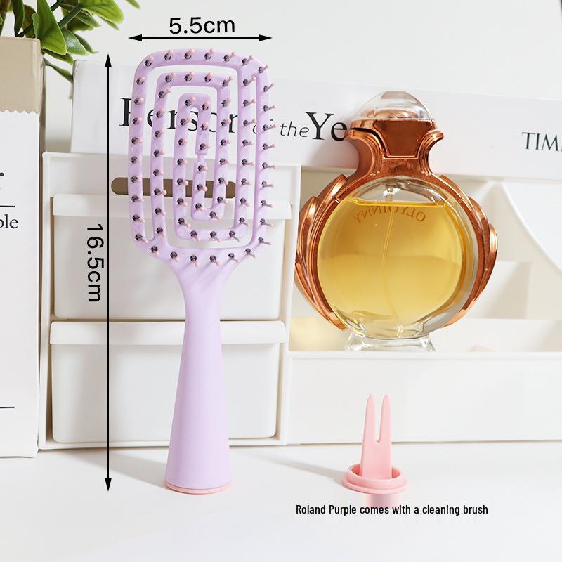 

Hollow Hui Shaped Portable Hair Comb for Girls – Fluffy Scalp Massage Rib Comb