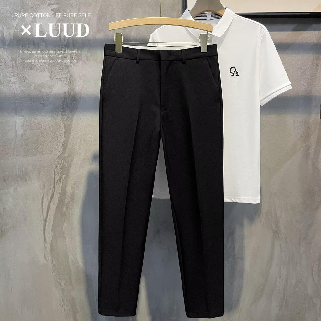 2025 Frühling/Sommer Herren Leichter Luxus Bügelfrei Slim Tapered Anzughose