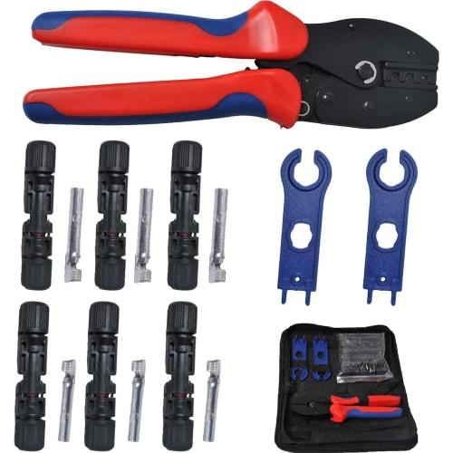 Ligefoy MC4 Connector Solar Panel Crimping Tool, MC4 Crimping Pliers, Compatible with 2.5/4/6mm? MC4 Connectors (Male and Female) for Connecting Cable