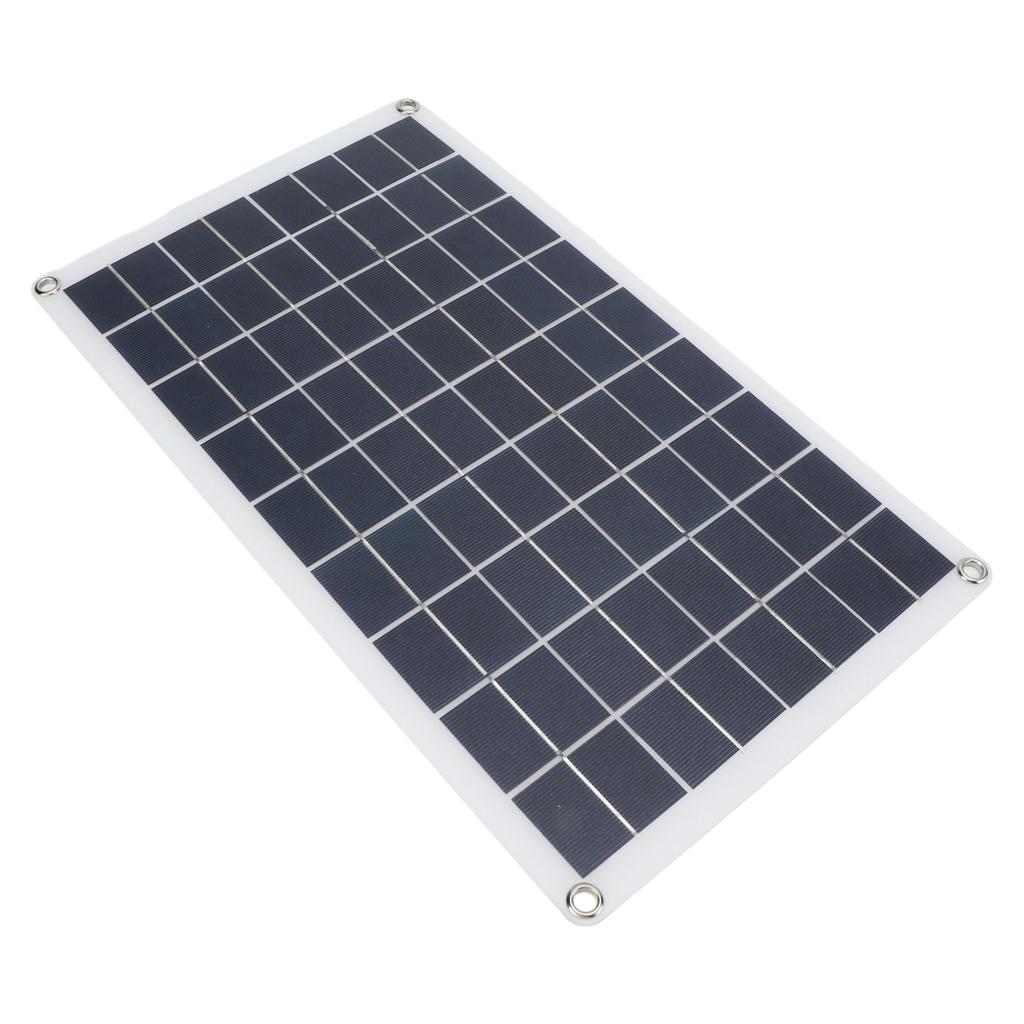 Solar Panel Charger 16W 18V Polycrystalline Silicon USB DC Dual Output Semi Flexible Solar Panel for Travel Phone Car