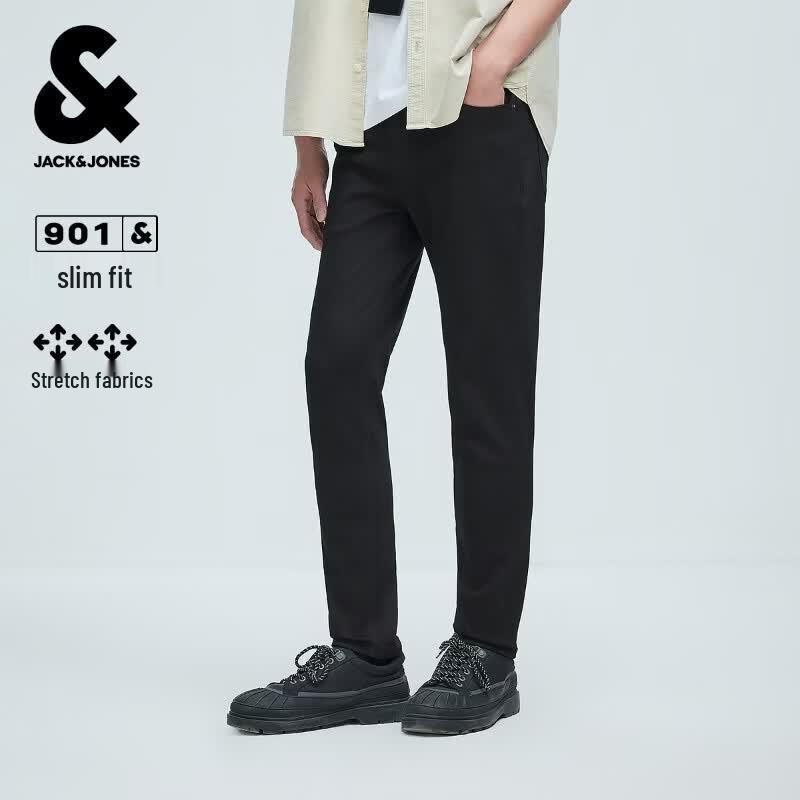 Мужские черные джинсы Jack & Jones, узкий крой, стрейч W30/L30