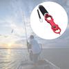 Portable Aluminium Alloy Fishing Grip Gripper Fish Lip Grabber Tool with Weigh Measure Red