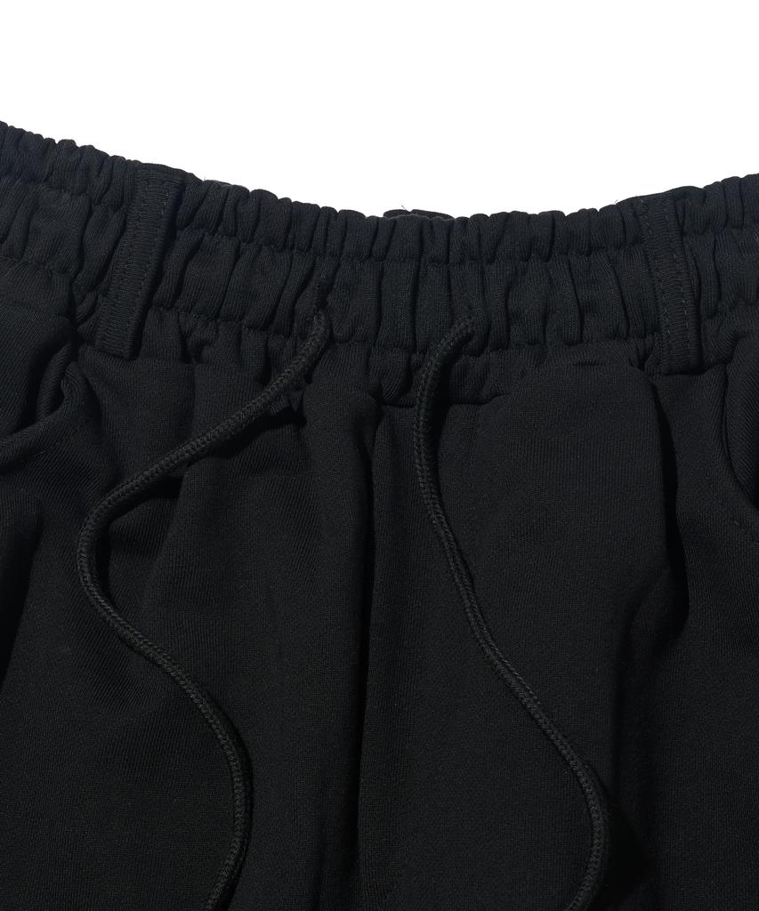 613SEOUL Curved Elastic Waist Training Pants (Black)