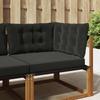 Outdoor Sofa Cushions 3 Pcs Black Polyester