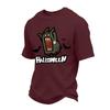 Men's Short Sleeve Round Neck T-Shirt with Halloween Print and Letter Pattern