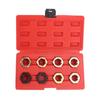 8pcs Screw Thread Repair Kit for Axle Spindle Fractional Metric Carbon Steel with Storage Tool Case