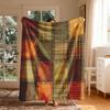 1pc "Vintage Plaid Patchwork Theme" Flannel Blanket - Large Size, Soft, Lightweight, and Warm, Suitable for All Seasons - Perfect for Bed, Sofa, Offic