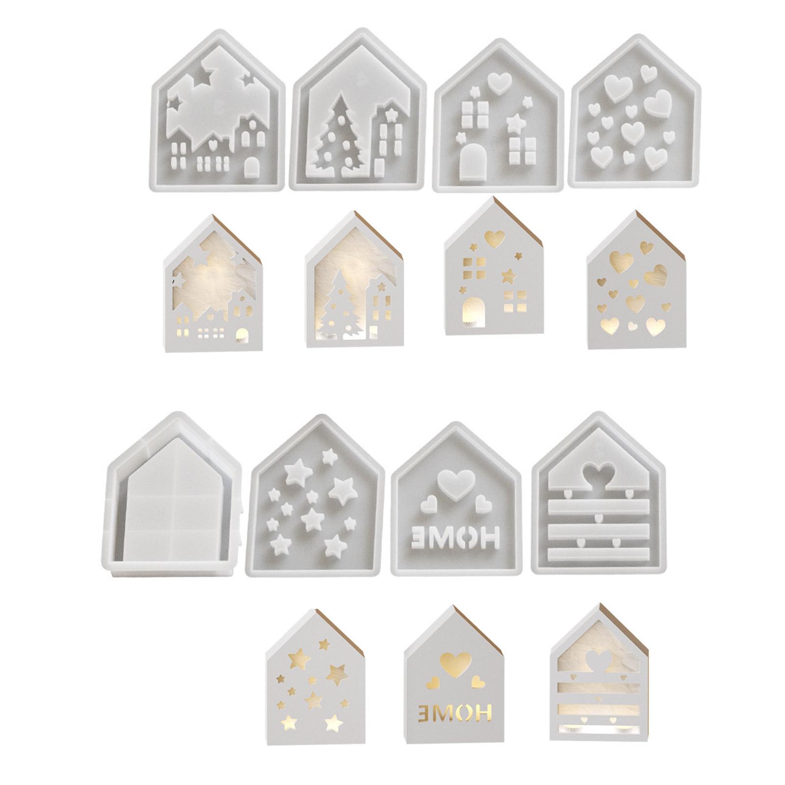 

8 шт. Уникальная форма для рукоделия для украшения дома, коллекция силиконовых форм для поделок на тему дома и домашнего декоративного орнамента