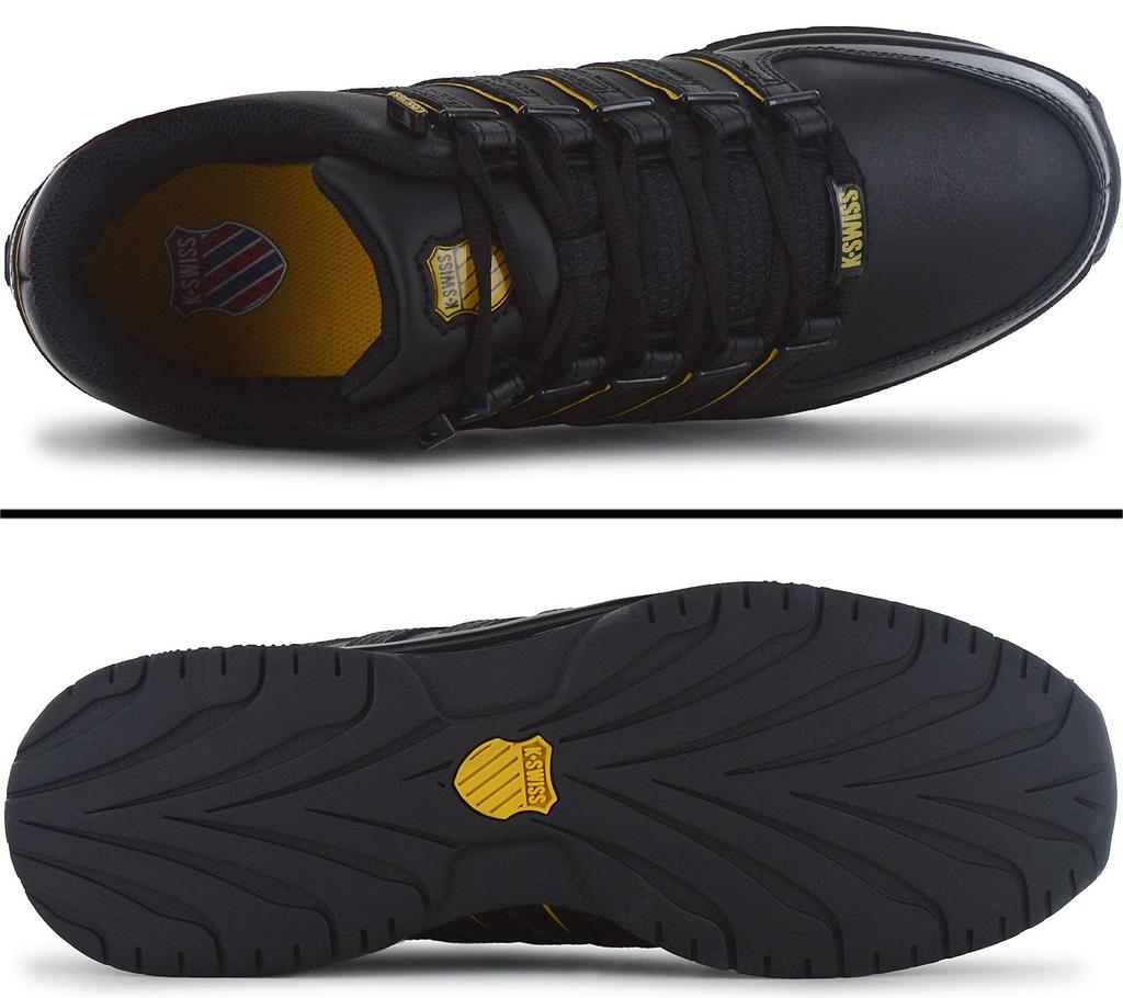 K-SWISS RINZLER Leather - Men's Sneakers Shoes Black 01235-071-M ORIGINAL