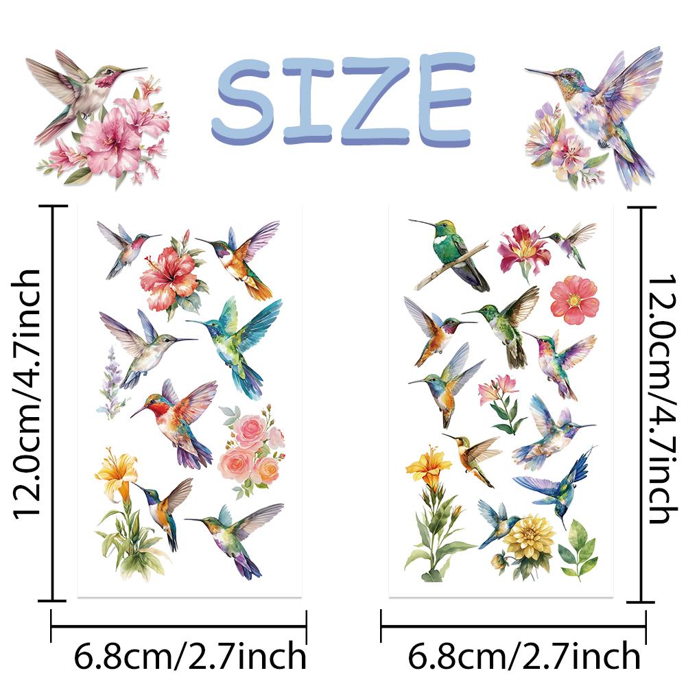 10 Blatt Cartoon Kolibri Tattoo Aufkleber Für Hand Arm Körper Temporäre Falsche Wasserdichte Tattoo Aufkleber Kinder Kreative Geschenke