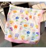 Women S Fresh Printed Square Scarf Fashion Versatile Summer Sun Protection