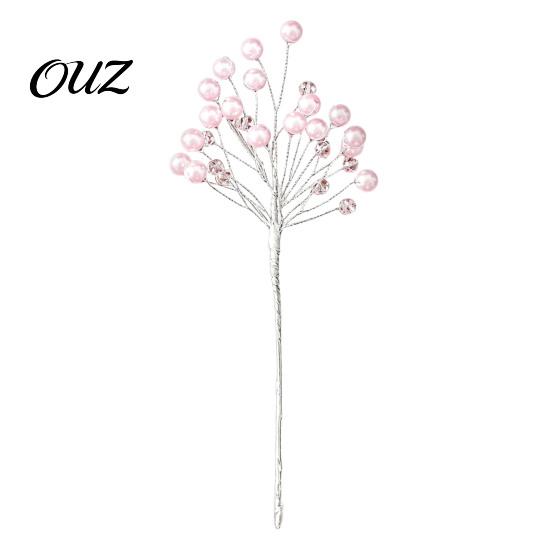 Feiertags-Blumenarrangement Perlen Kunstkristall Weihnachtsbaum-Stecker mit biegsamem Draht, Acryl-Perlen-Zweige Klare Perlen-Girlande für Arrangements,