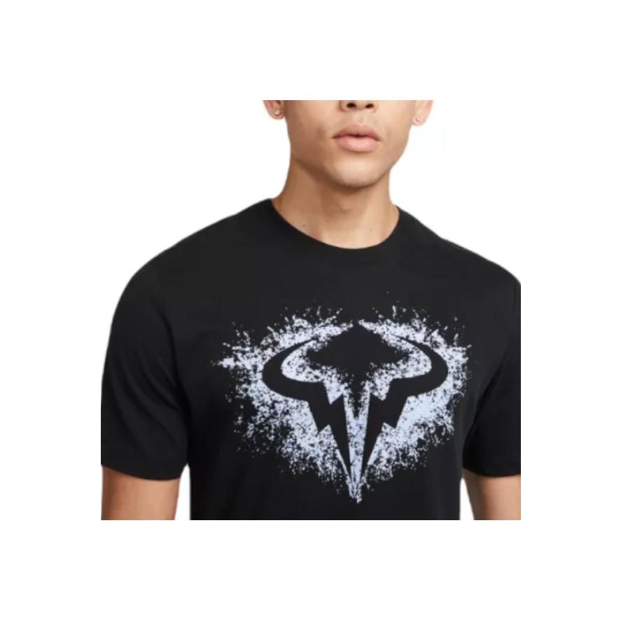 Nike Patterned Print Crew Neck Short Sleeve T-Shirt Men Tops Black FD0032-010