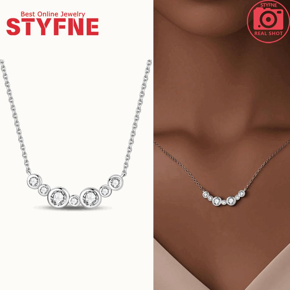 

Original 925 Silver Shining Zircon Necklace Lucky Clover Awn Star Necklace for Women Anniversary Fashion Jewelry Birthday Gift