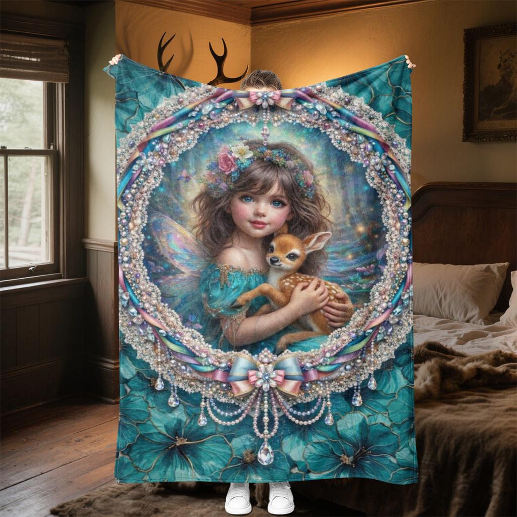 Magical Unicorn Fantasy Throw Soft Comfortable All Seasons Blanket Perfect Gift Couch Office Nap Outdoor Travel Blanket