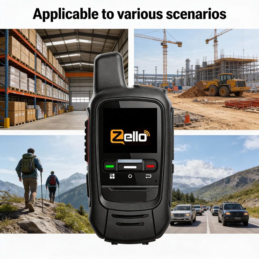 ZELLO Globale Android POC Gegensprechanlage für den Außenbereich, 5000 km, 4G, Mini, tragbar, für Flotten, bidirektionale Gegensprechanlage
