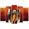 Five piece picture canvas print Africa People Tribe