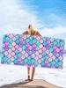 1Pc Colorful Mermaid Tail Print With Inspirational Quote Quick Dry Lightweight Breathable Comfortable Beach Towel For Summer Use