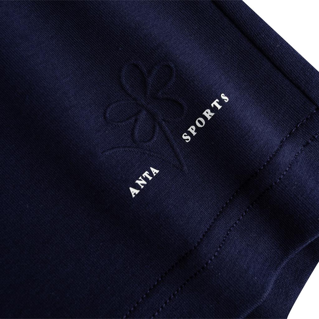 Anta Loose Knit Five-Point Shorts Women shorts Dark-Blue 962628302-3