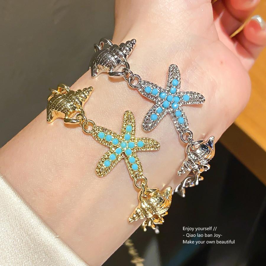Seestern Tierkettenarmband aus Legierung mit Galvanisierung für modische Frauen