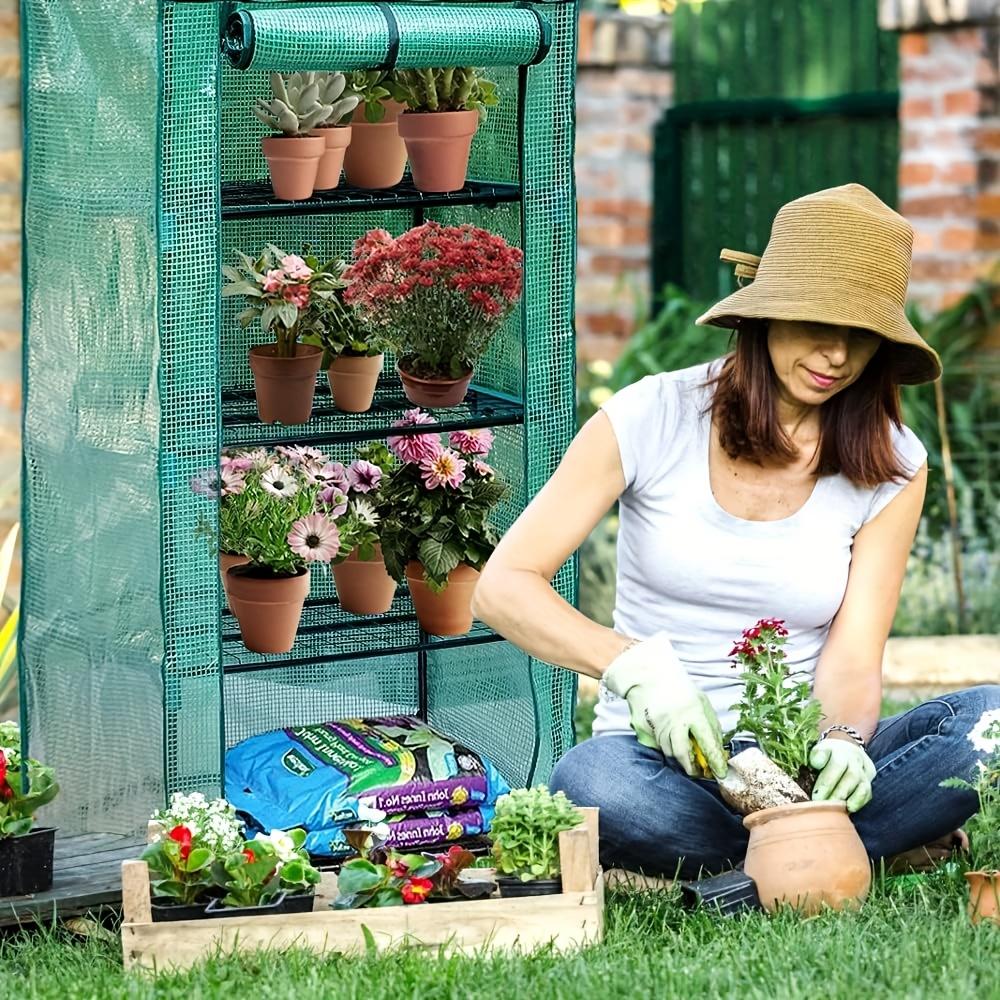 4-Layer Greenhouse Replacement Cover with Roll-Up Zipper Door - Durable UV-Proof & Waterproof Material