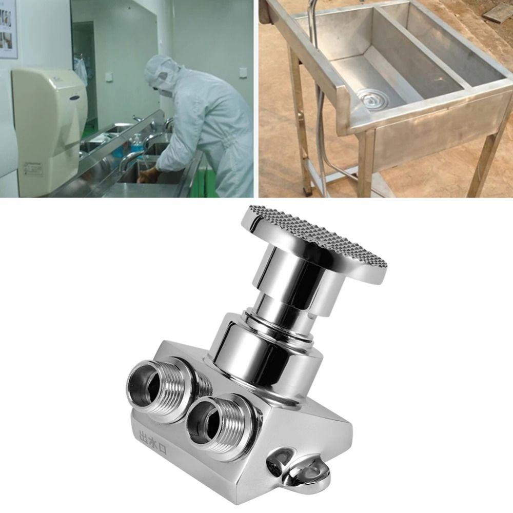 Brass Construction Foot Pedal Valve Water Saving Tap Pedal Bathroom Faucet  Bathroom Basin