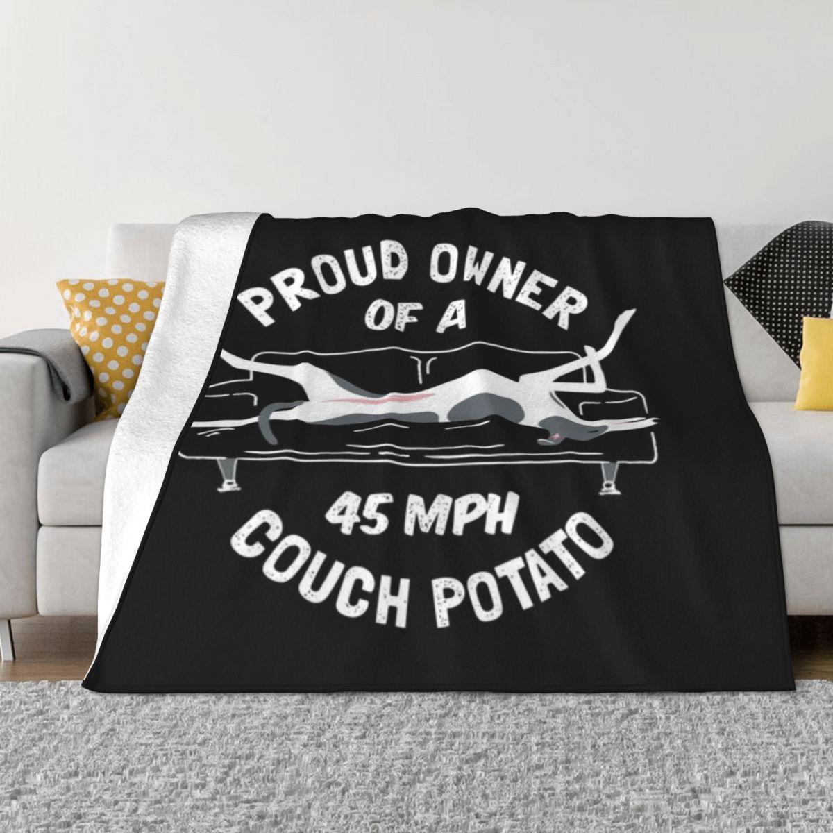 Proud Owner Of A 45MPH Couch Potato - Funny Greyhound Gift Personalized Gift An Ultra-Soft Micro Fleece Blanket 30x40in