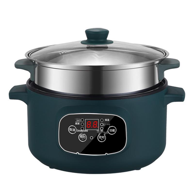 Multi-Functional Electric Cooker: Hot Pot, Stir-Fry, and Noodle Maker for Dorms and Bedrooms