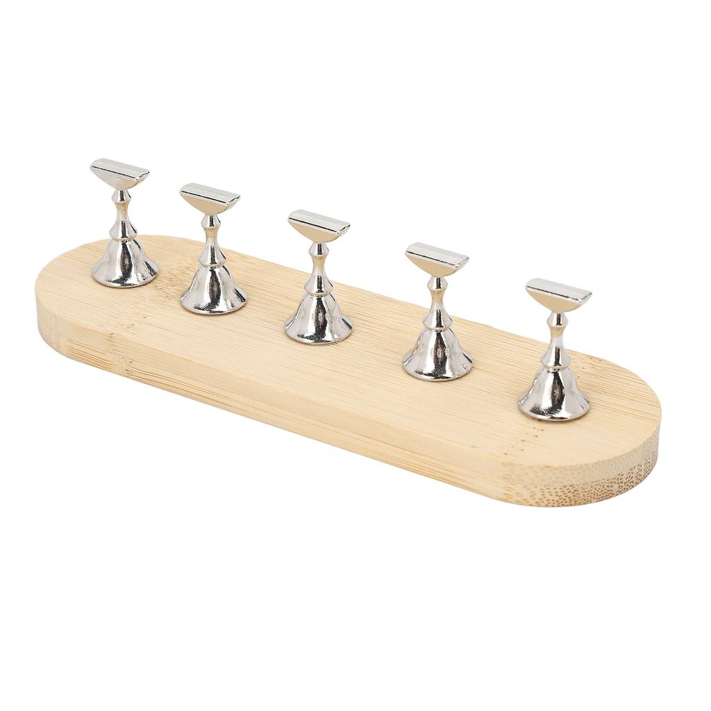 Nail Display Stand DIY Log Press On Fixation Magnetic Fake Nail Holder for Beginner Manicure