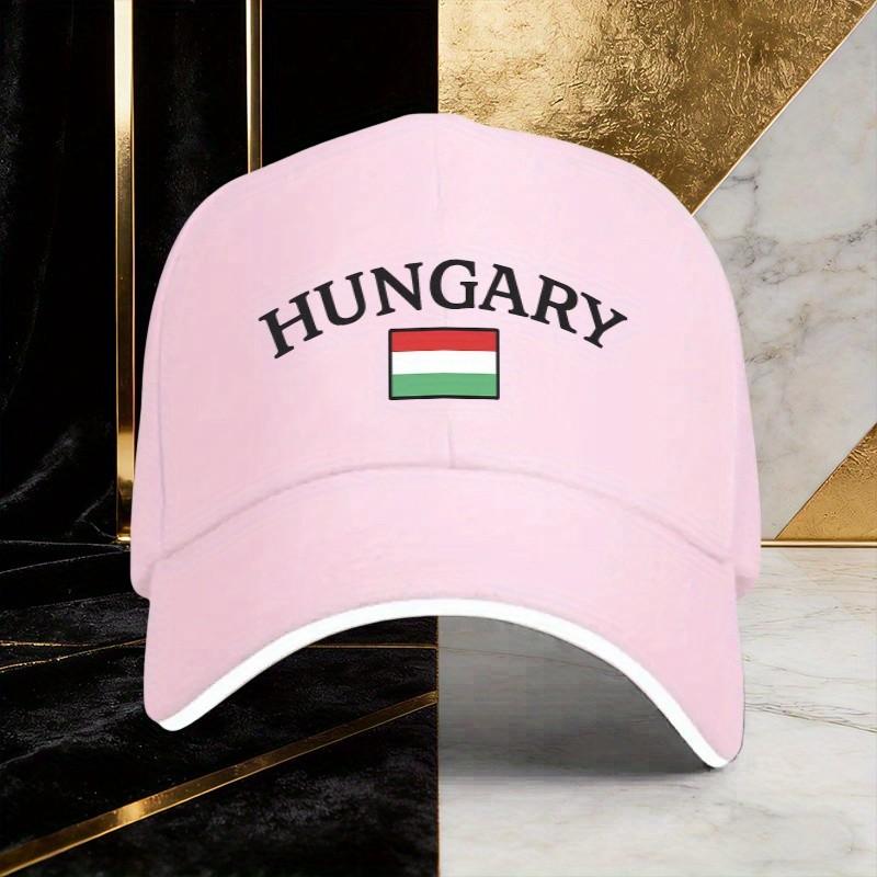 Hungary Flag Baseball Cap Polyester Breathable Casual Sun Protection Adjustable Hat Adult