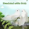1 ks Umělí ptáci Simulovaný malý ptáček, Bílý ptáček, Opeřený ptáček, Malá bílá holubice Dekorace