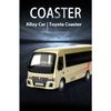 1/32 Scale Toyota Coaster Luxury Business Car Alloy Metal Die Cast Model Car Sound & Light Children Toy Gift for Kids Boy Present