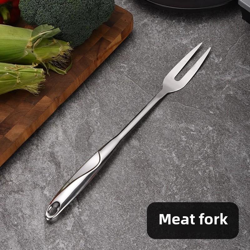 Non-Magnetic S-Shaped Stainless Steel Handle Kitchen Utensils Set Six Pieces Hollow Handle Wok Spatula Mermaid Porridge Spoon