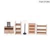 1/12 Casă de păpuși Dulap de pantofi Raft pentru cărți Lampă de podea Ceas de perete Casă de păpuși Mobilier de sufragerie Decorare Accesorii pentru casă de păpuși